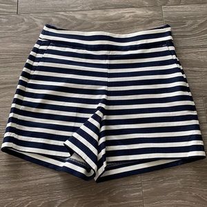 J. Crew High Waisted Striped Shorts